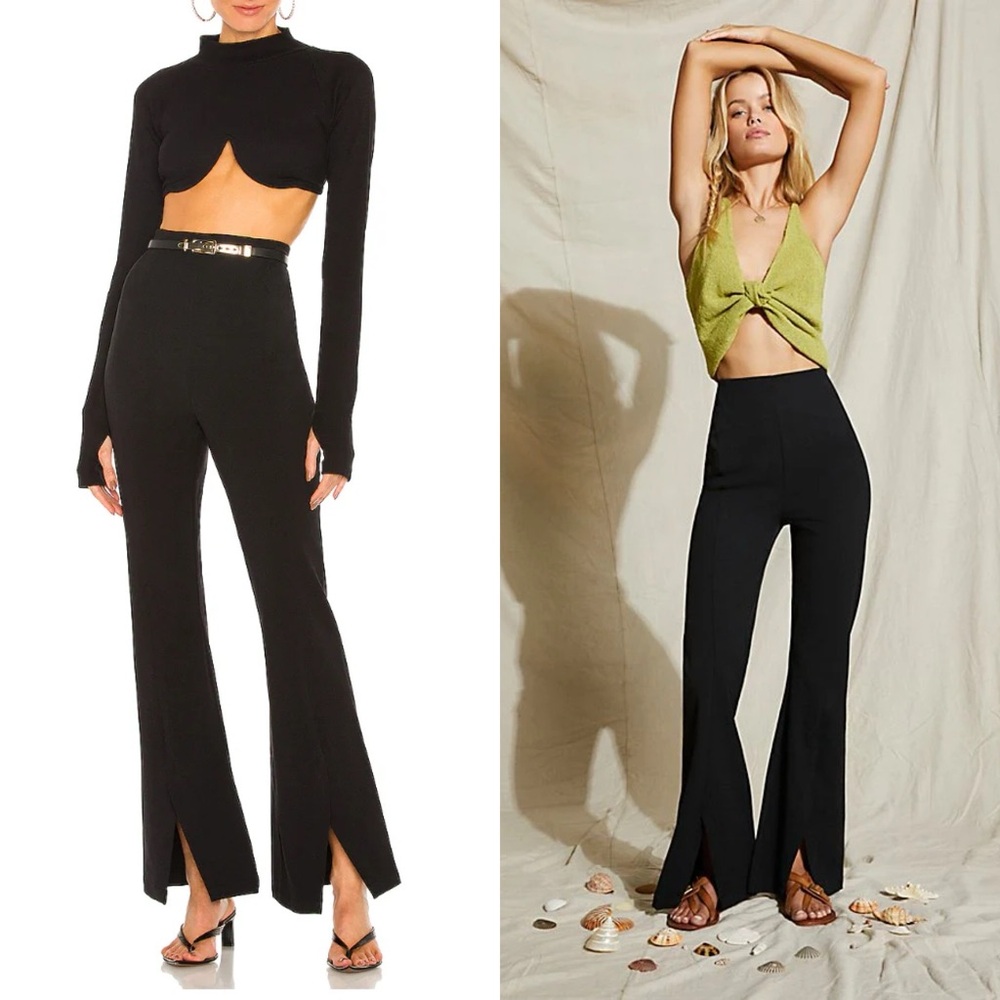Free People | Real Deal Split Leg Pants in Black Small